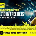 free bet welcome offers